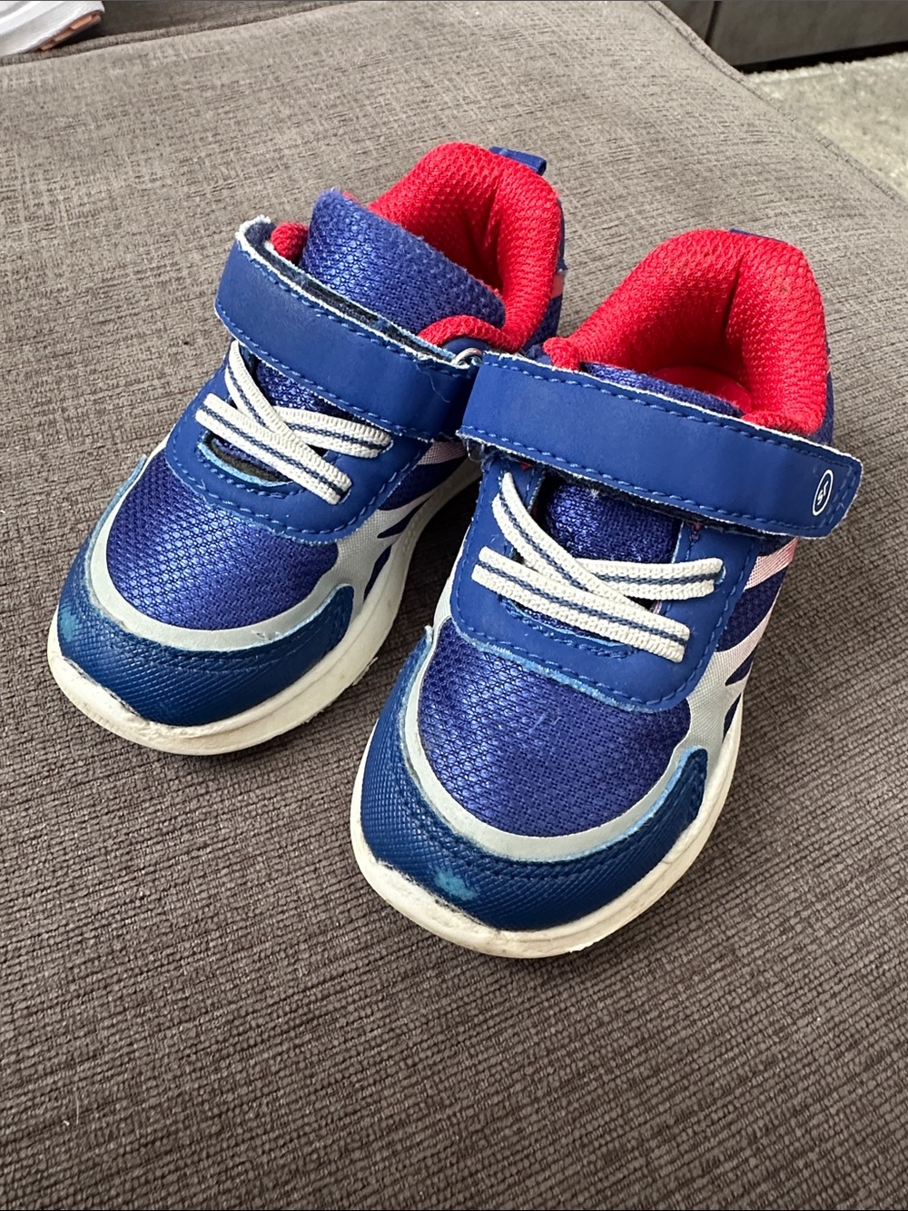 Stride Rite Kids Blue & Red Velcro Athletic Sneakers